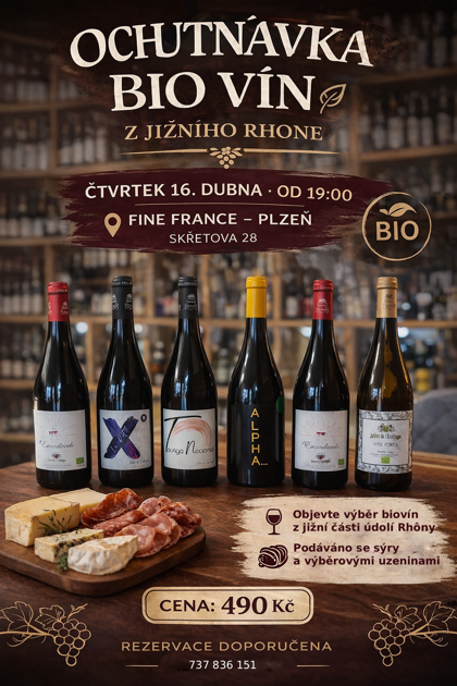 Čtvrtek 16. dubna: ochutnávka bio vín z jižní části údolí Rhôny